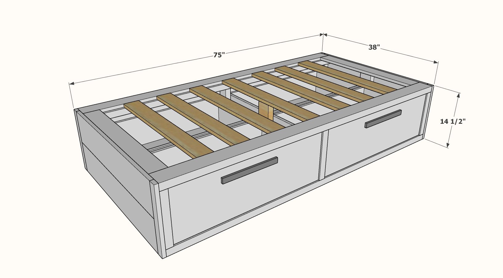 Ana white deals twin storage bed